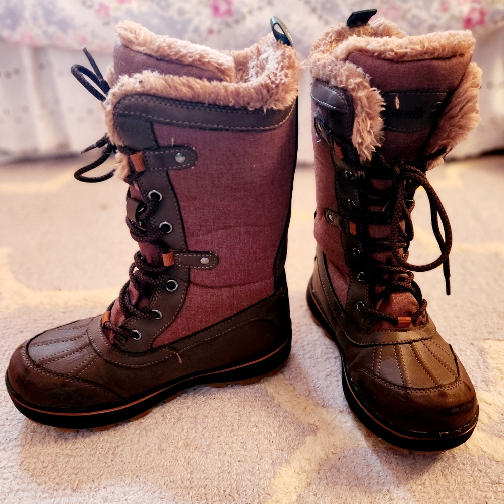 Kamik Girls' Laceup Waterproof Snow Boots